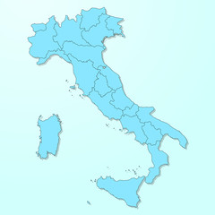 Italy map on blue degraded background vector