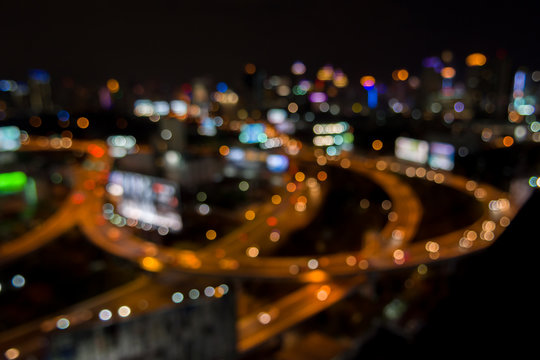 Abstract blur defocus city night light