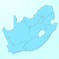 Fototapeta premium South Africa on blue degraded background vector