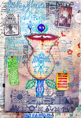 Graffiti,collage and esoteric scrapbooks series