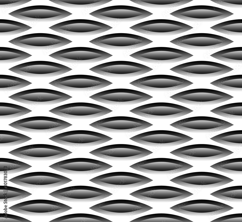 Aufkleber abstract seamless background / pattern with staggered leaf, almo