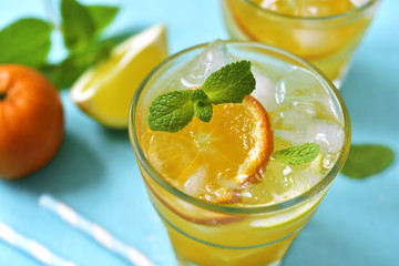 Citrus lemonade with mint.