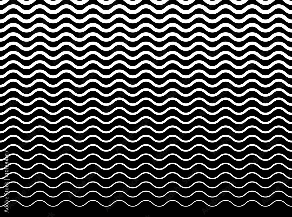 Fototapete wavy (zigzag) lines pattern. horizontally seamlessly repeatable.