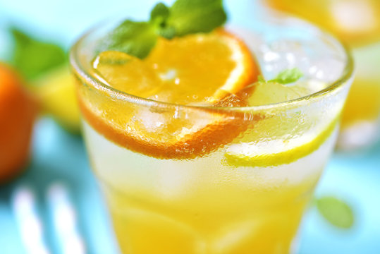 Citrus lemonade with mint.