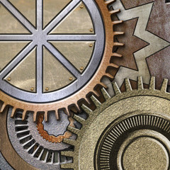 metallic gears background