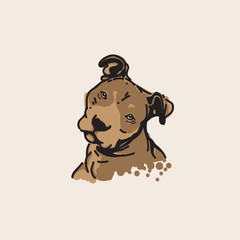 Pug Dog Vector Illustration