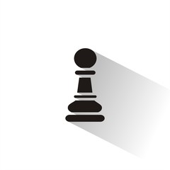 Chess icon with grey shadow and white background