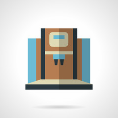 Modern coffee machine flat color vector icon