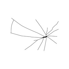 Broken glass silhouette