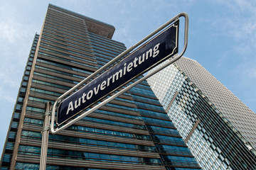 Schild 76 - Autovermietung