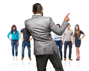 Fototapeta premium business black man dancing