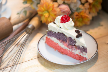 Cherry sponge cake