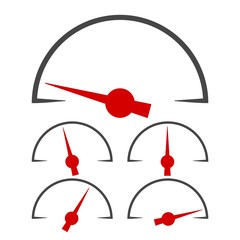 Pressure gauge - Manometer icons set 
