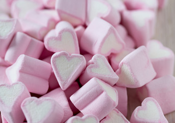heart-shaped marshmallows