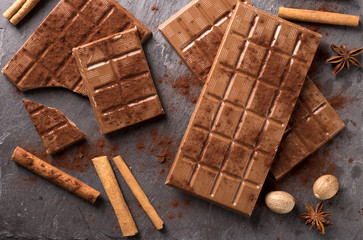 Chocolate in  vintage style