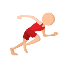 Runner cartoon icon 