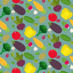  Background design with stylized vegetables.