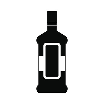 A bottle of alcohol and a glass icon 