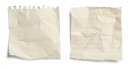 collection of yellow note papers on white background