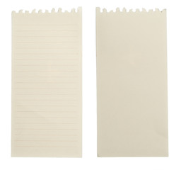 collection of yellow note papers on white background