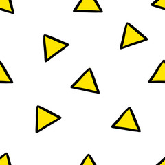 Cute seamless pattern with yellow triangles