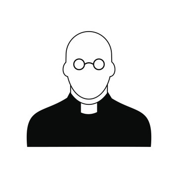 Priest Black Simple Icon