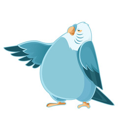 Cartoon fat parrot