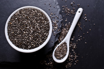 Dry chia seeds