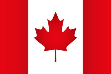 Fototapeta na wymiar a large Canadian flag with shadows