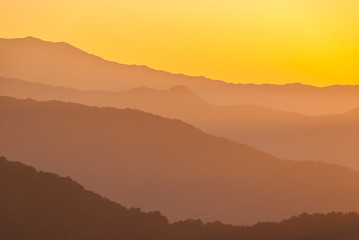 Sunset light in the valley