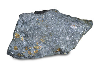 Mineral lead glance (galena) with blende, the chief ore mineral of lead. One of the most widely distributed sulfide minerals. 