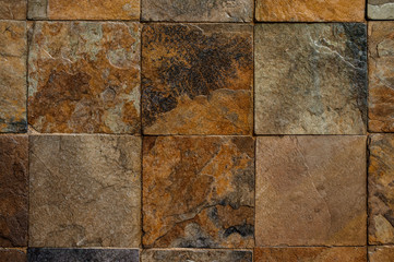 Background of black and brown stone tiles