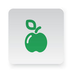 Green Apple icon in circle on white app button