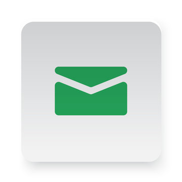 Green Mail icon in circle on white app button