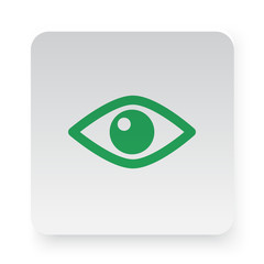Green Eye icon in circle on white app button
