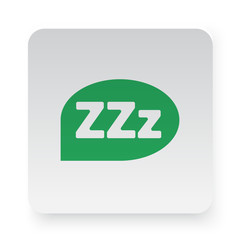 Green Sleep icon in circle on white app button