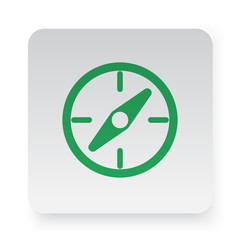 Green Compass icon in circle on white app button
