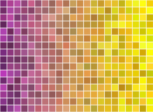 Abstract Yellow, Orange And Purple Pixel Background