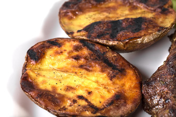 Grilled delicious potatoes.