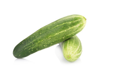 fresh cucumbers isolated on white