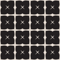 Universal vector black and white seamless pattern (tiling).