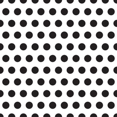 Vector seamless patterns with white and black peas (polka dot).