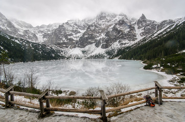 Zimowy szlak na Rysy ,Tatry Wysokie Polska,