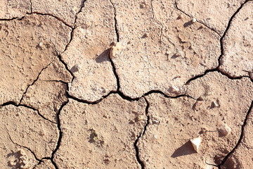 clay cracked by the lack of rain, Elche, Spain
