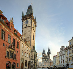 Night atmosphere on the Old Town Square in Prague