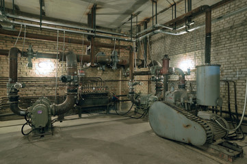 Fototapeta na wymiar industrial compressor station