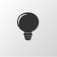 lamp icon Idea symbol . Diffuse Shadow