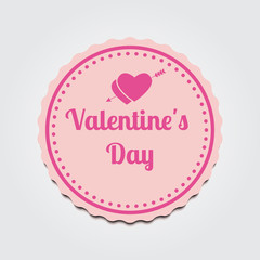 Labels valentines day vintage. Vector label and badge . stamp homemade products and shop