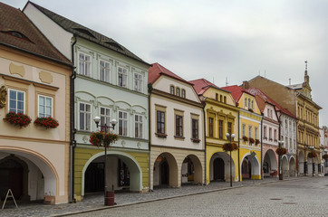 Fototapeta na wymiar main square in Kadan, Czech republic