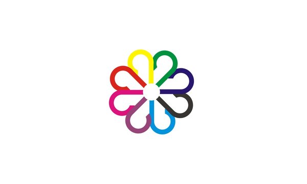 ornate colouring circle logo